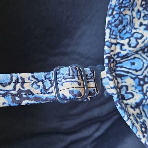 Niptuck Swim Blue White Mosaic Patterned One-Piece Swimsuit 10 - Picture 7 of 9